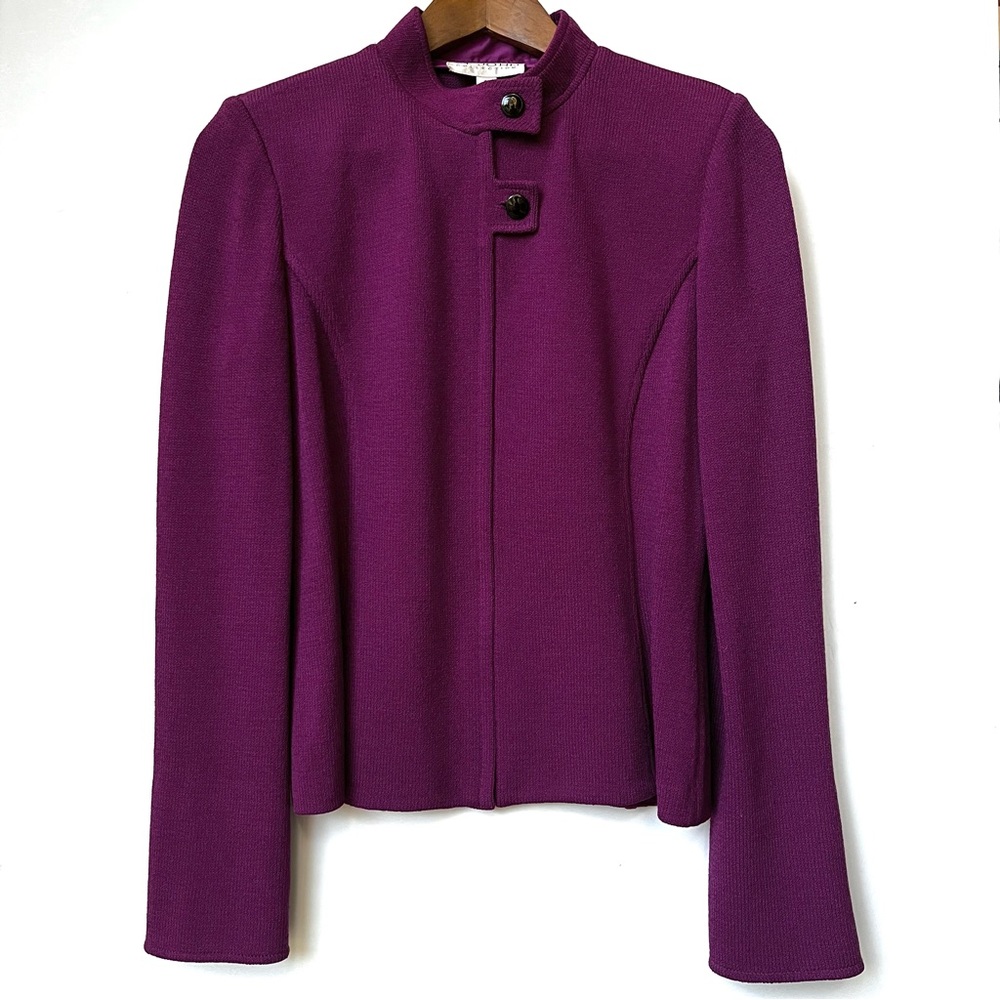 St. John Collection Zippered and Button Closure Jacket 6